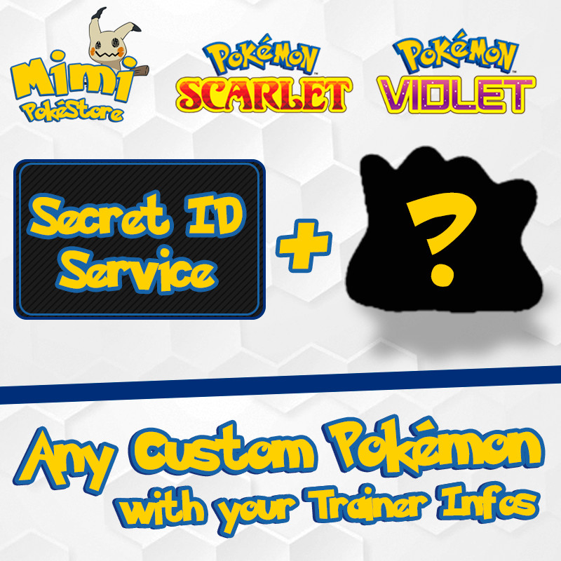 Secret ID SID Pokémon SCARLET & VIOLET + CUSTOM POKEMON with your trainer infos