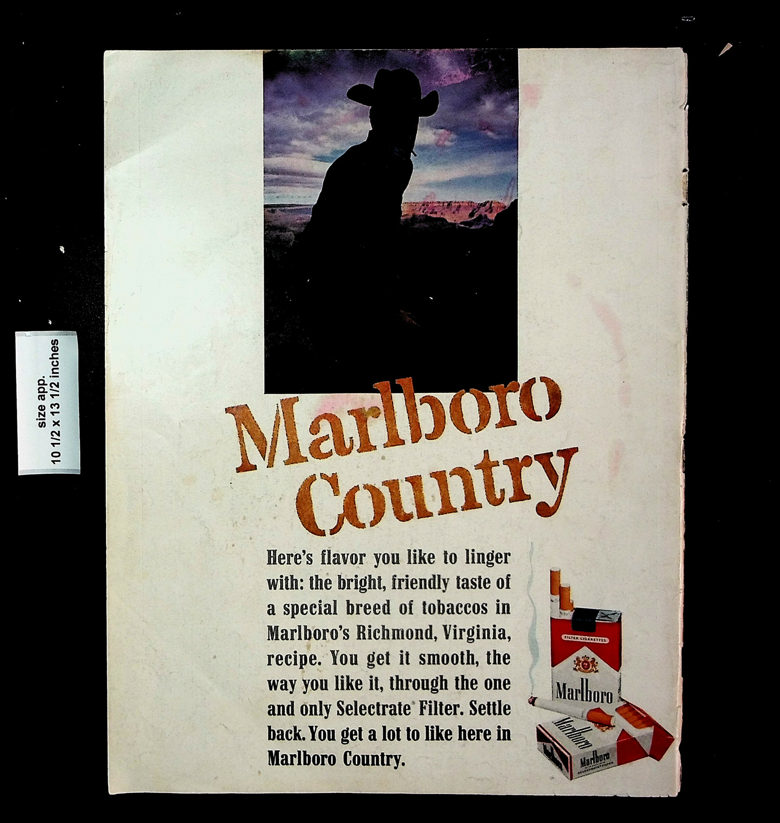 1963 Marlboro Cigarettes Country Cowboy Tobacco Smoking Vintage Print Ad 25428