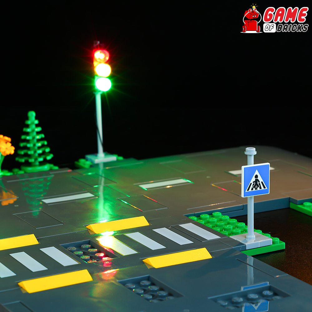 LED Light Kit for Road Plates - Compatible with LEGO® 60304 set