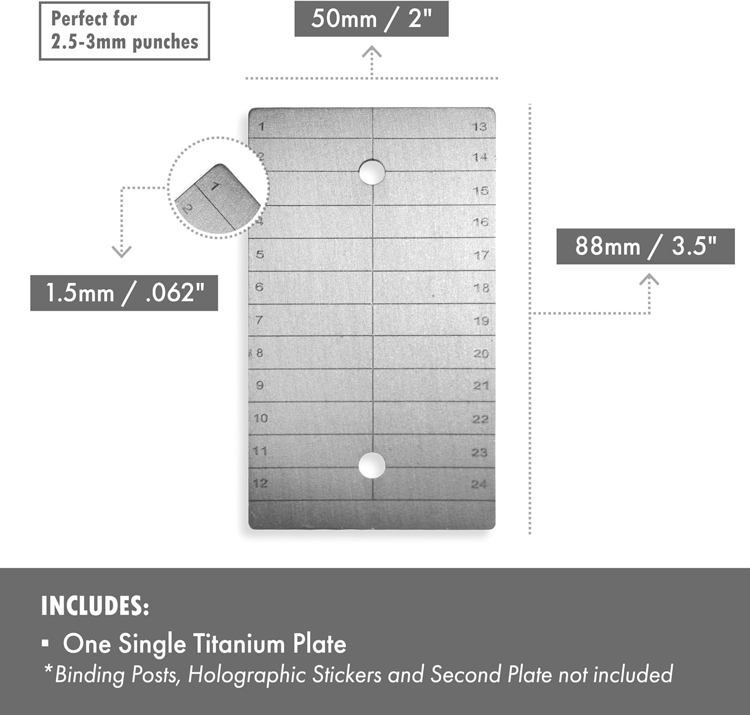 Advanced Titanium Crypto Seed Plate - Ideal for Bitcoin & Ethereum Safekeeping