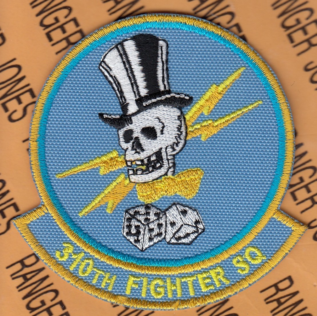USAF Air Force 310th Fighter Squadron FS TOP HATS ~3.5" patch c/e