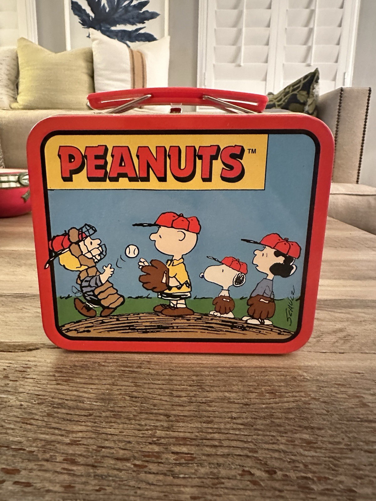 Peanuts Mini Lunchbox Baseball Charlie Brown, Snoopy, Schroeder, Lucy