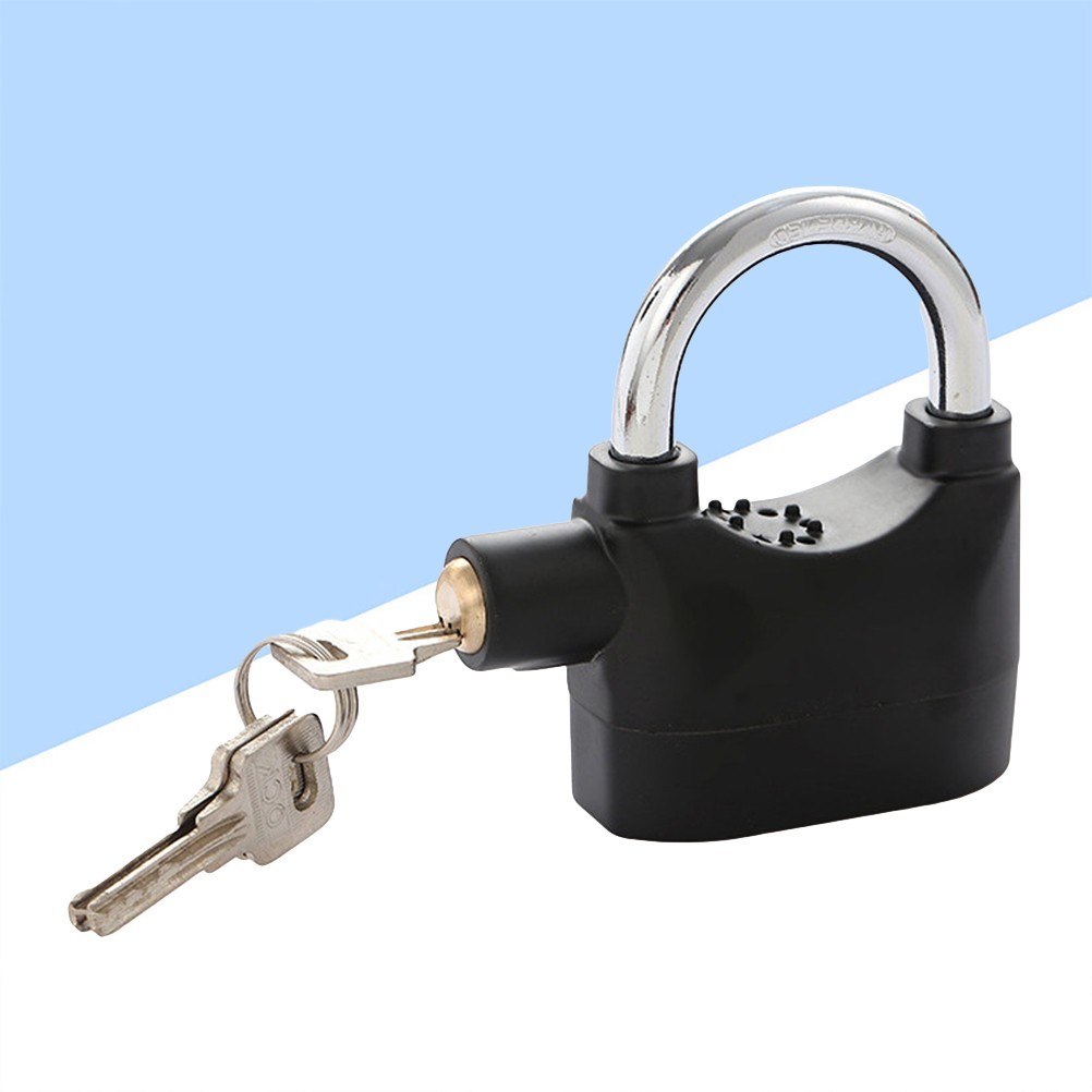 Bike Padlock with Alarm Anti Theft Motorcycle Metal for Anti-rust Siren