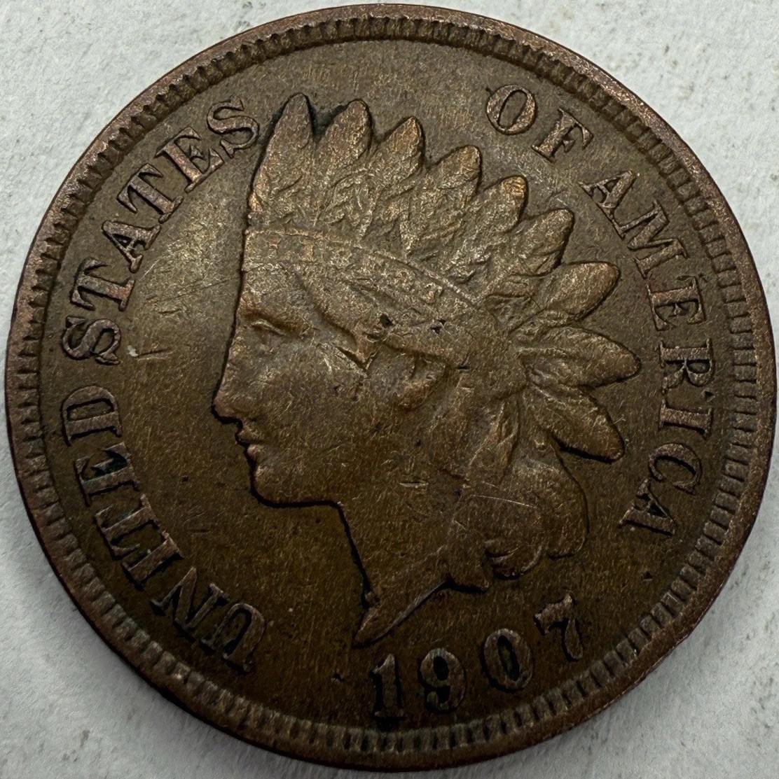 1907 Indian Head Cent Exact Coin Imaged #IND1833