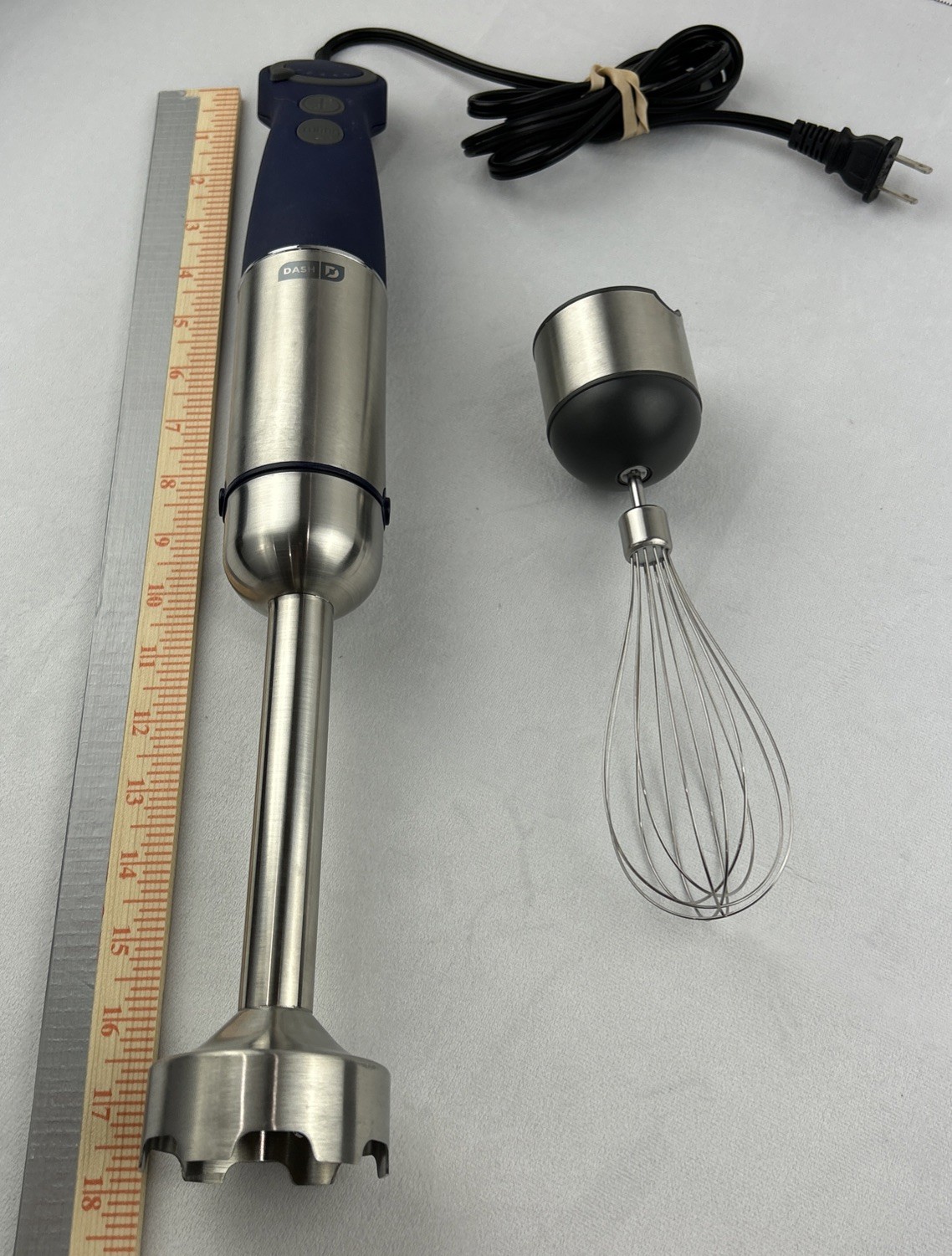 DASH CHEF SERIES IMMERSION HAND BLENDER 5 SPEED STICK BLENDER BLADES - NAVY USED