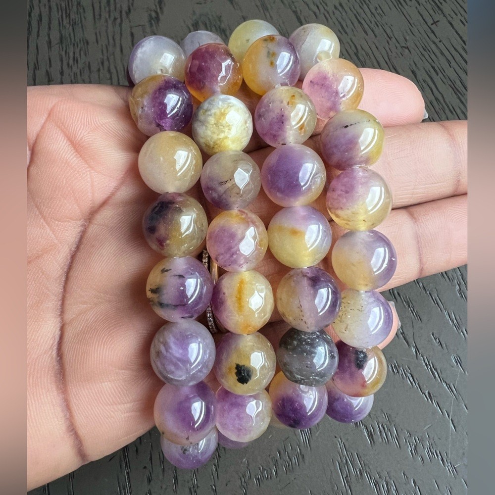 Colorful chalcedony bracelet 12mm 6.5’