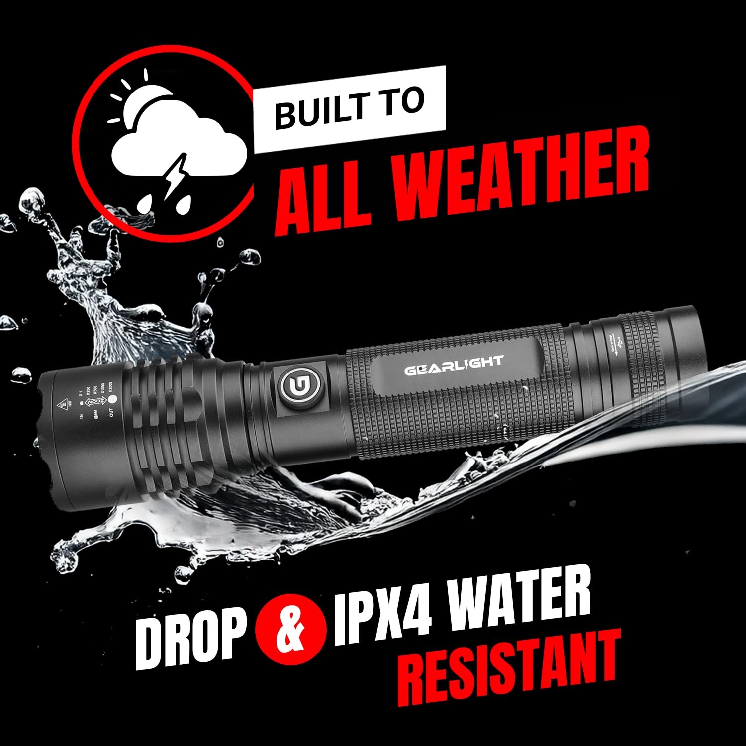 Gearlight S2000 Led Rechargeable Flashlight - Powerful Mid-Size