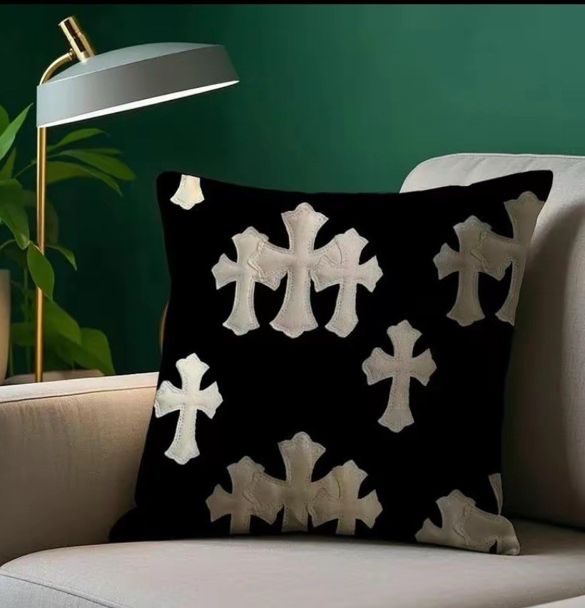 Decorative Pillows With Chrome Heart Design