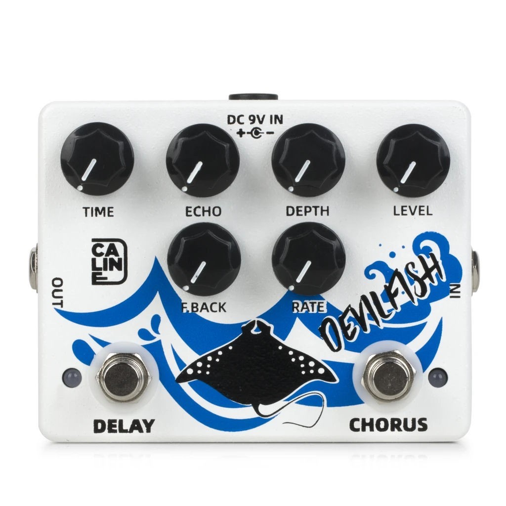 Caline DCP-03 Devilfish Chorus Delay Dual Guitar Effects Pedal New