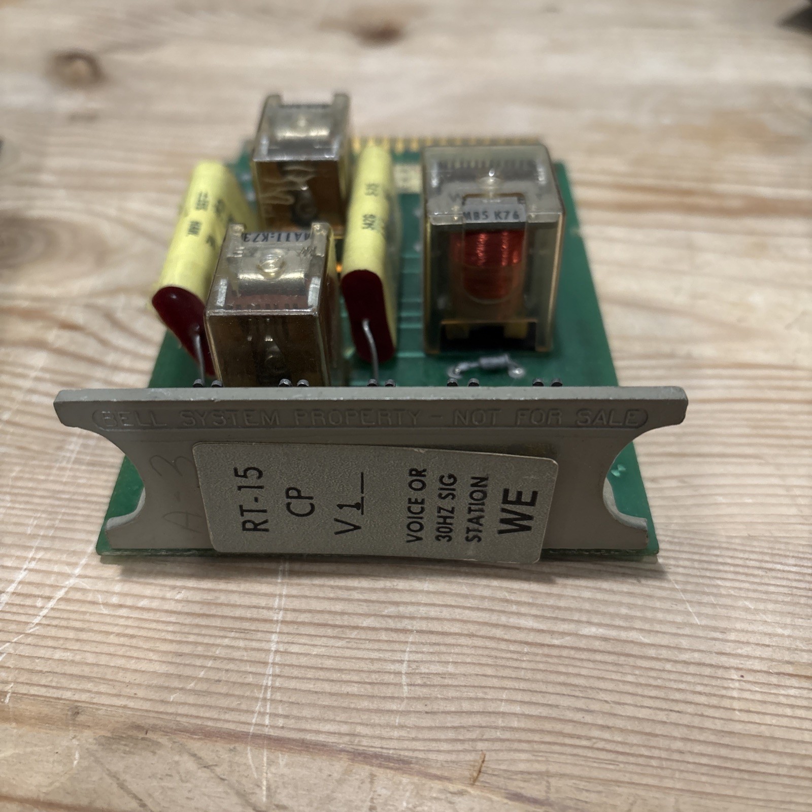 WESTERN ELECTRIC RT-15 CP V1 30HZ SIG TELEPHONE LINE CARD BELL SYSTEM 1A2
