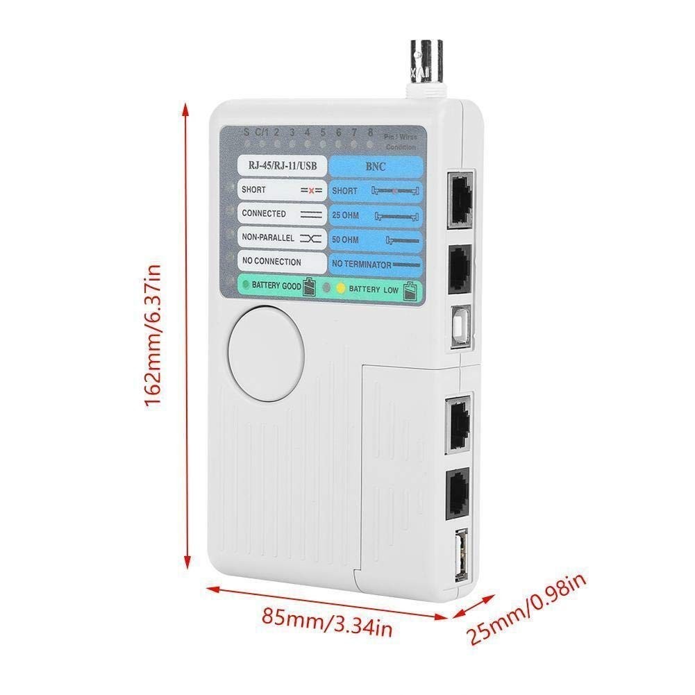 Compact NF-3468 Multi-Cable Tester for RJ45, RJ11, BNC - Remote Functionality