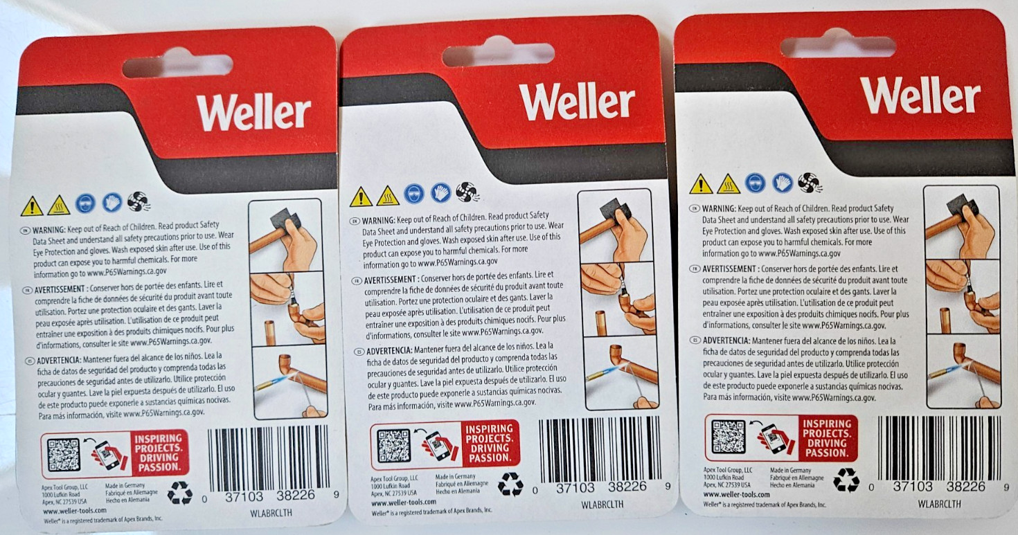 Weller Abrasive Cloth 3 Pack