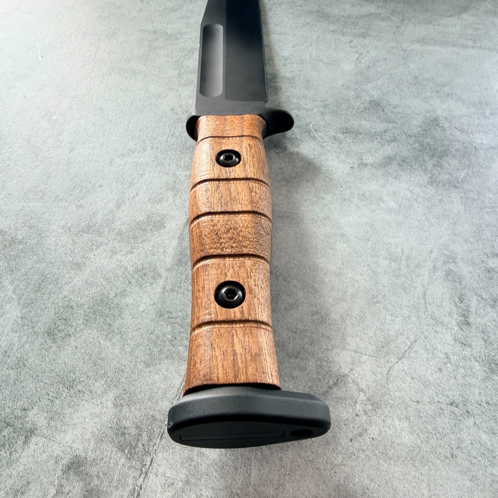 Smooth walnut handles scales for Ka-Bar Slabby