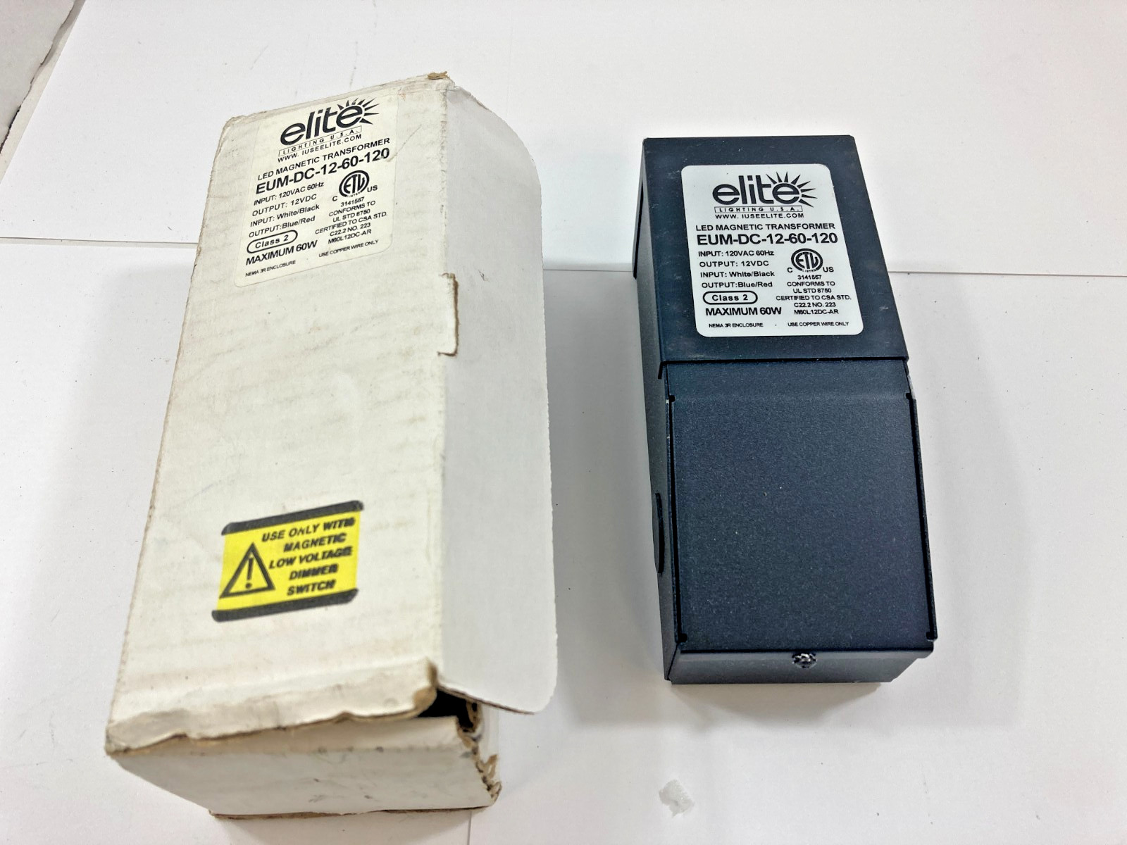 Elite Lighting USA EUM-DC-12-60-120 Dimmable LED Magnetic Transformer 120v NEW