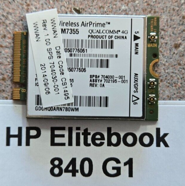 Wireless AirPrime 704030-001  for HP EliteBook 820 840 850 G1