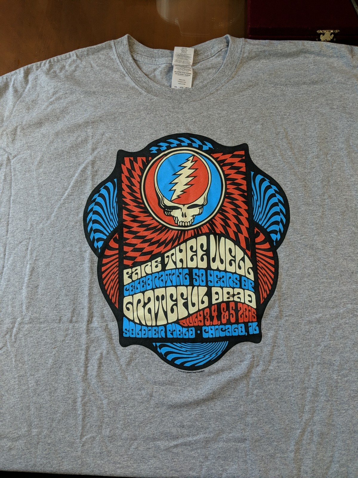NEW 4XL Fare Thee Well Grateful Dead 2015 shirt Soldier Field Chicago DEAD & CO.