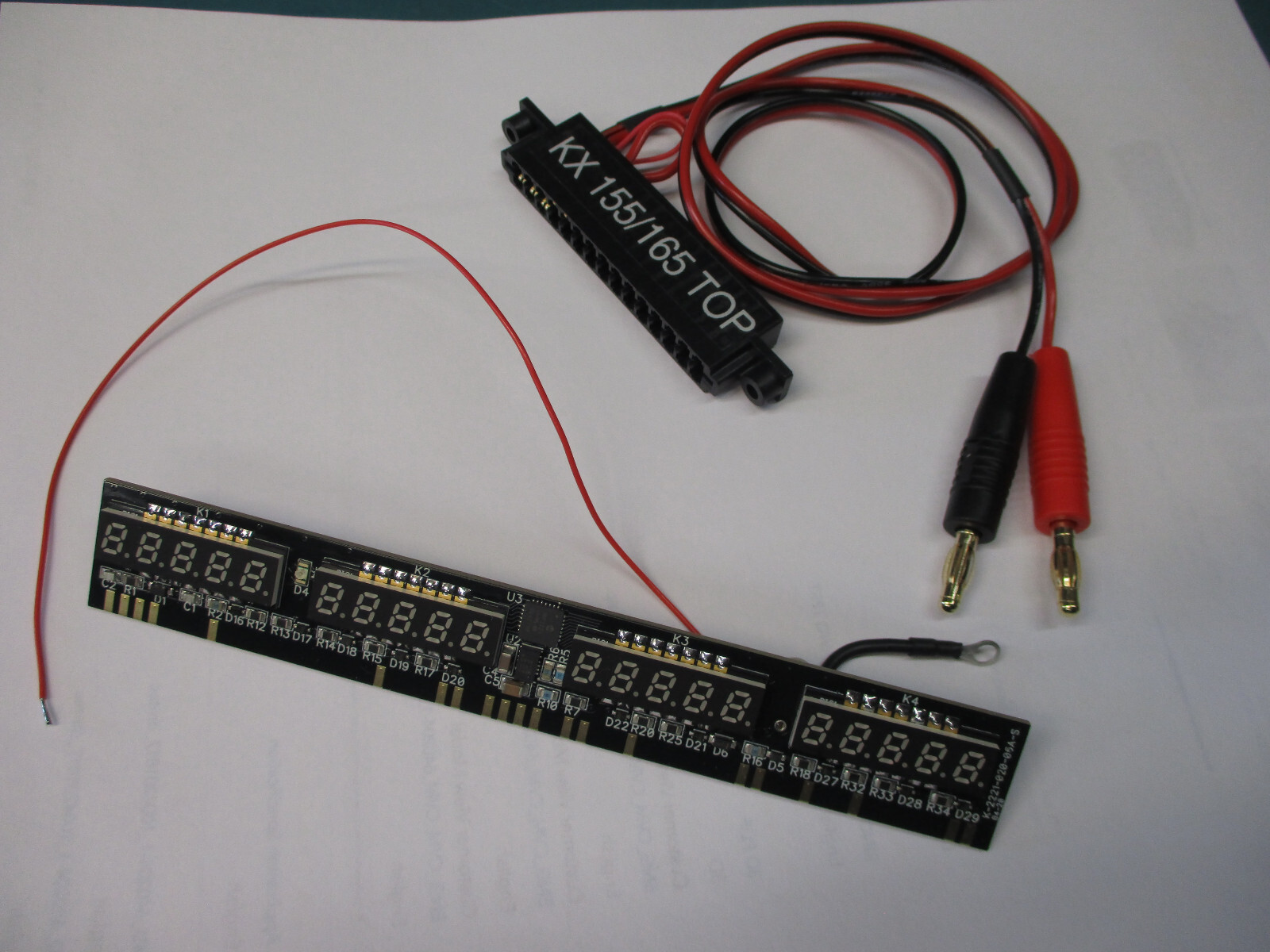 LED display replacement for King KX155 KX165 radios (DIY) & Power Cable Harness