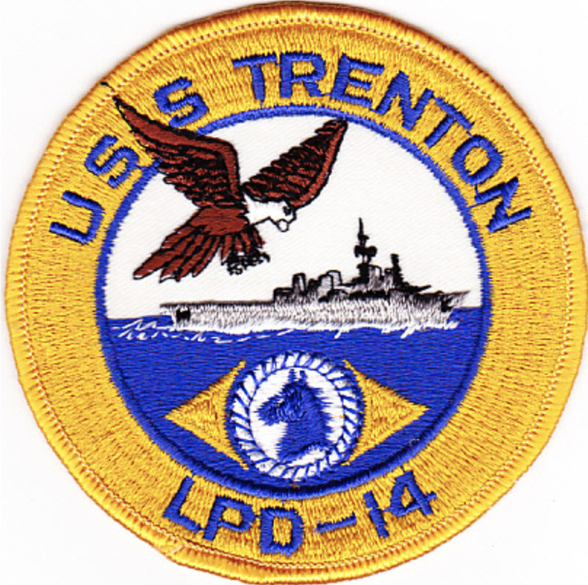 4.5" NAVY USS TRENTON LPD-14 EMBROIDERED PATCH