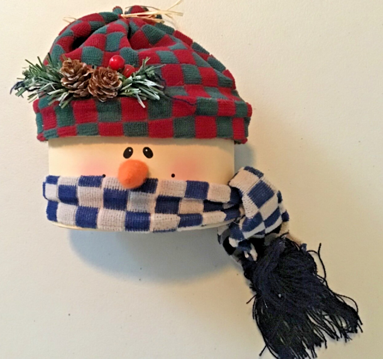 Snowman Head Small Box  With Lid