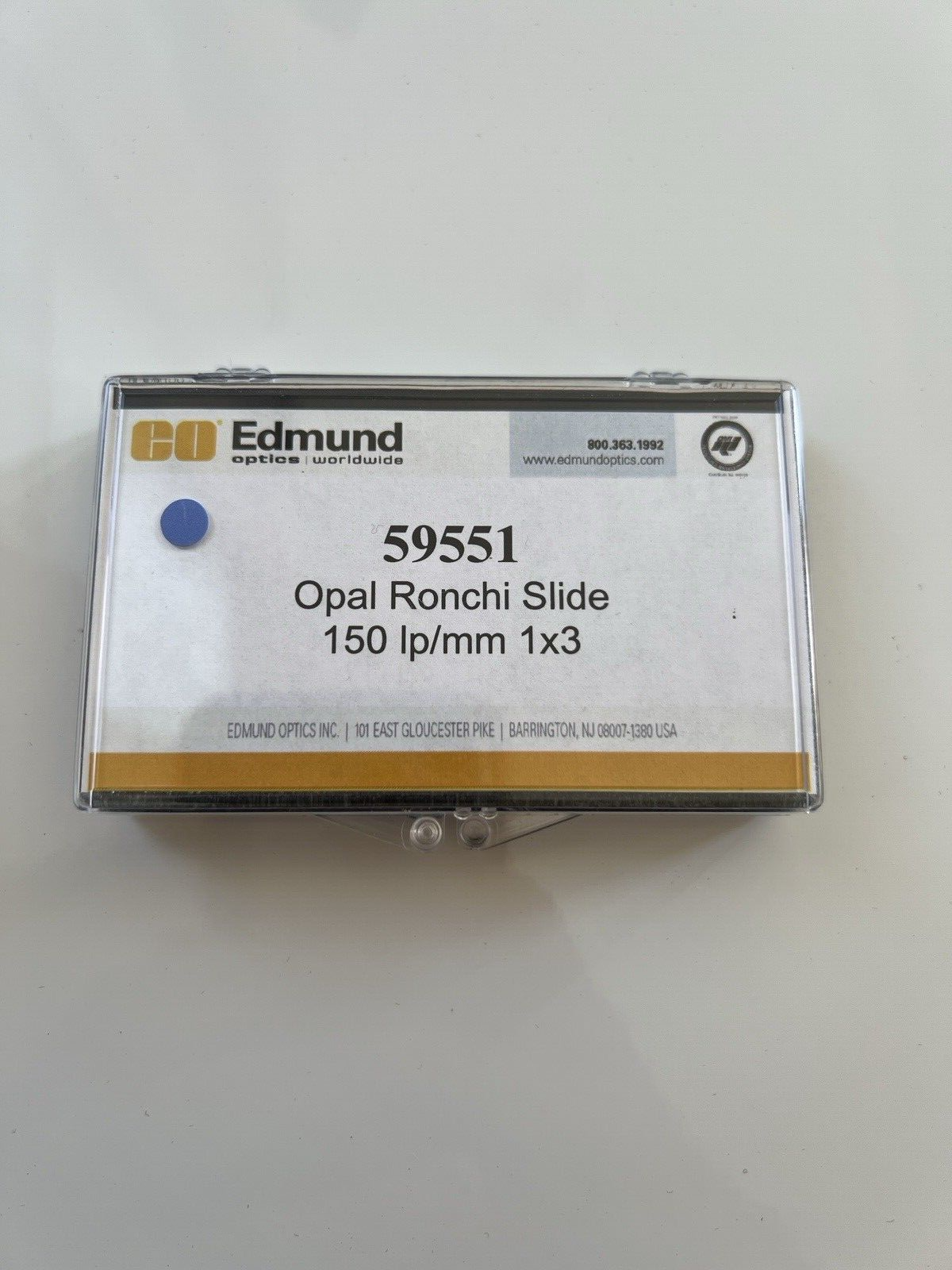 Opal Glass Ronchi Ruling Slide 150 lp/mm 1" x 3"