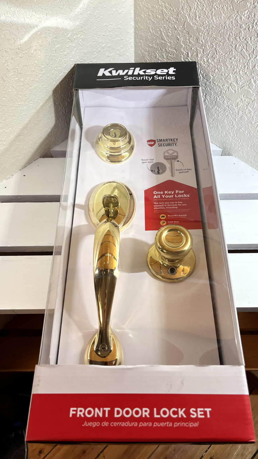 Kwikset Security Series Front Door Lock Set – Polished Brass