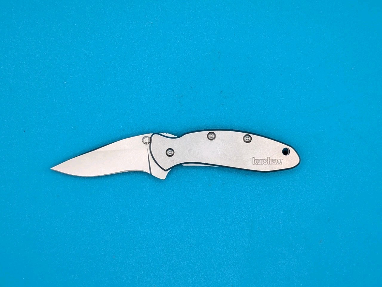 1600 Kershaw Chive Assisted Open Plain Edge Frame Lock Folding Pocket Knife!