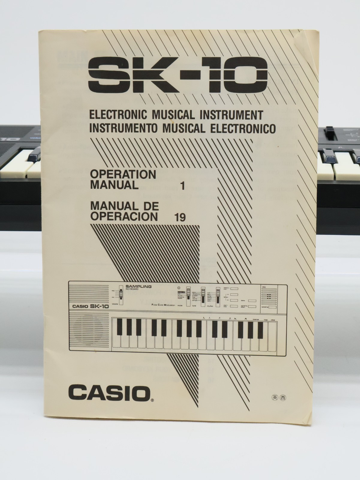 RARE Casio SK-10 Sampling Keyboard 32 Mini-Keys W/Case & Manual - Tested, CLEAN!