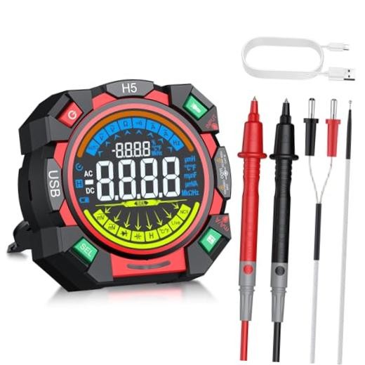 6000 Counts TRMS Multimeter Rechargeable Auto-Ranging Volt Meter | Smart