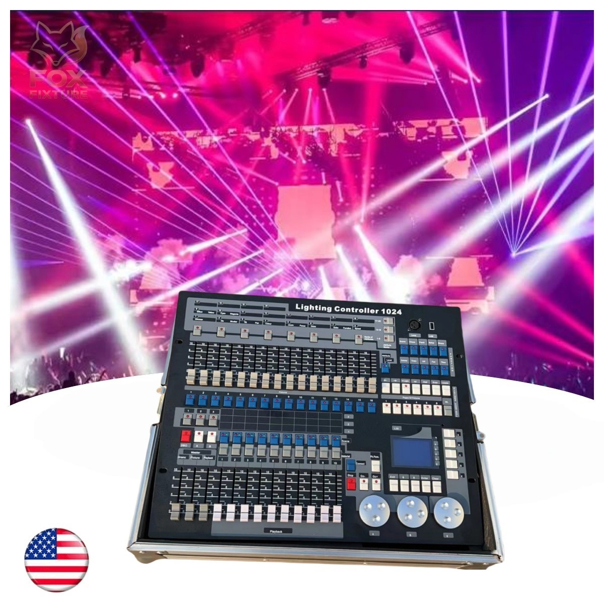 DJ light console Pearl 1024 stage dj lighting dmx512 controller+case