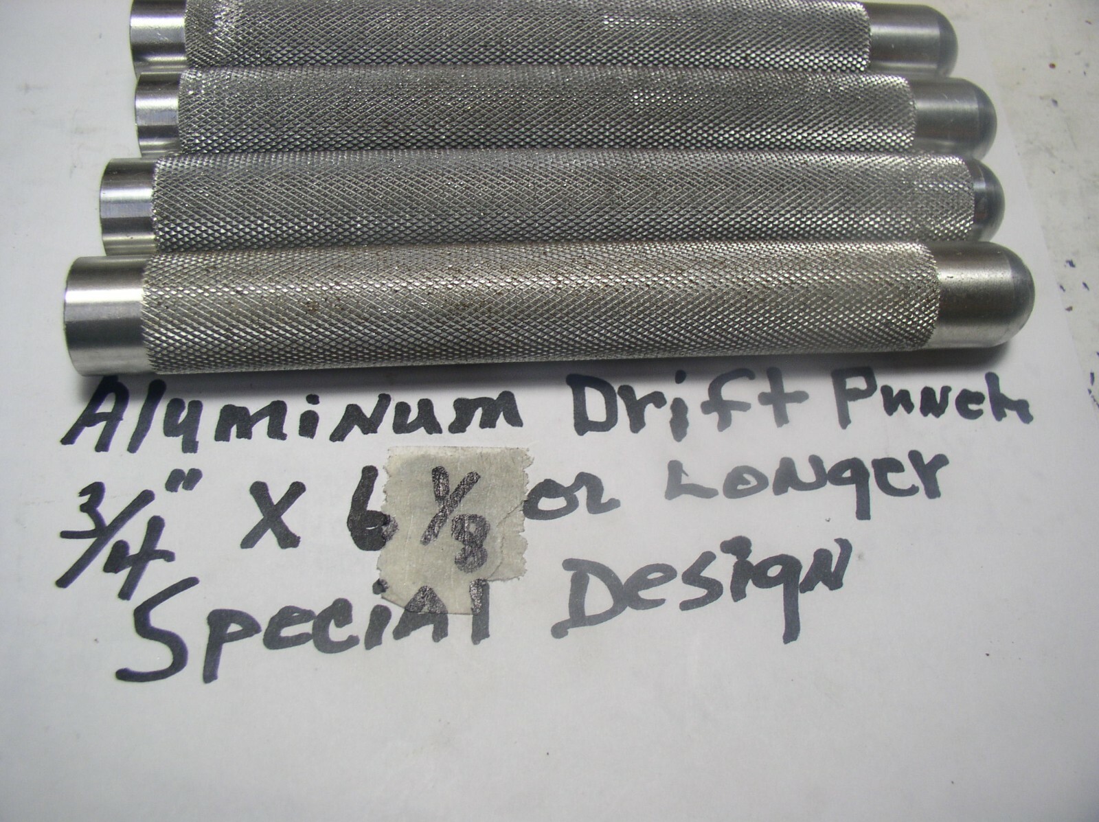 ALUMINUM DRIFT PUNCH 1PC.3/4 X 6 1/8" + MADE IN USA 3/4" DRIFT SPECIAL END