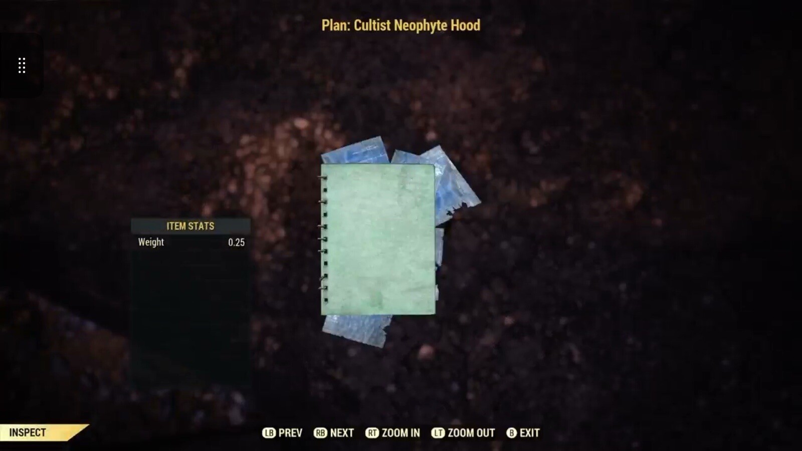 (Xbox) Cultist Neophyte Hood Plan