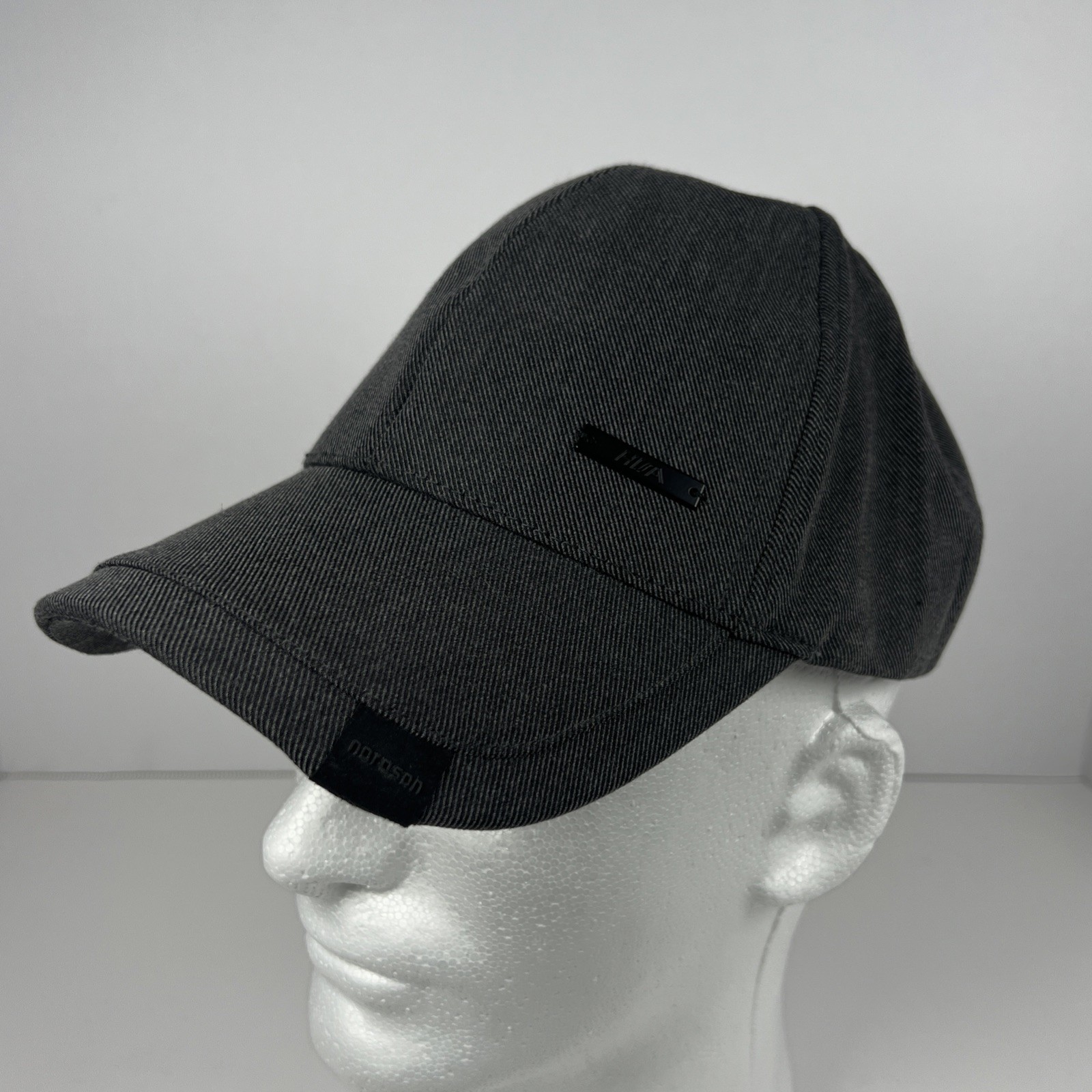 Vintage Cotton Dad Hat with Double Layer Peaks Adjustable One Size, Grey Narason