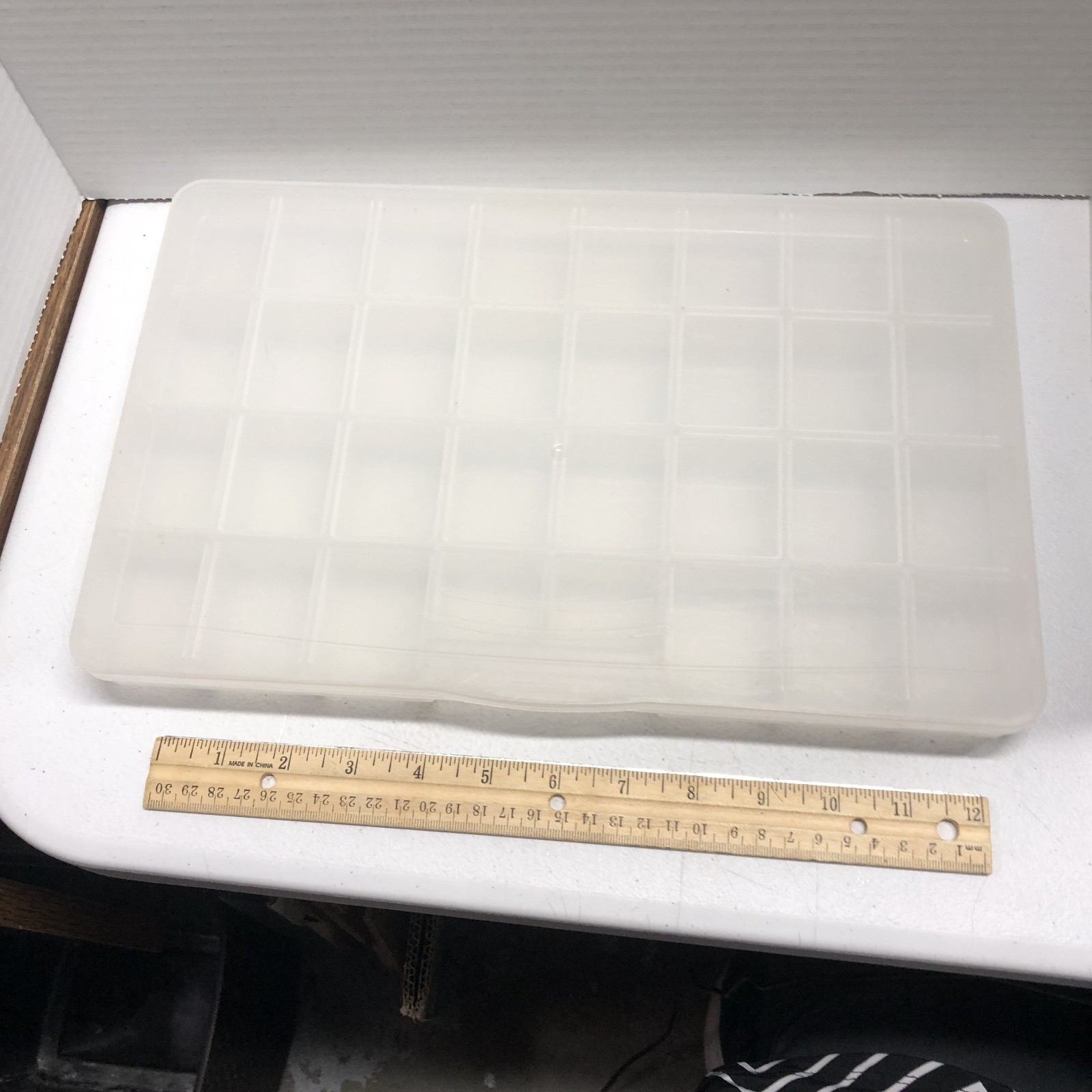 Compartment Storage Box 24 Slot Tray Floss Beads Organizer 13 3/4" x 8 3/4"