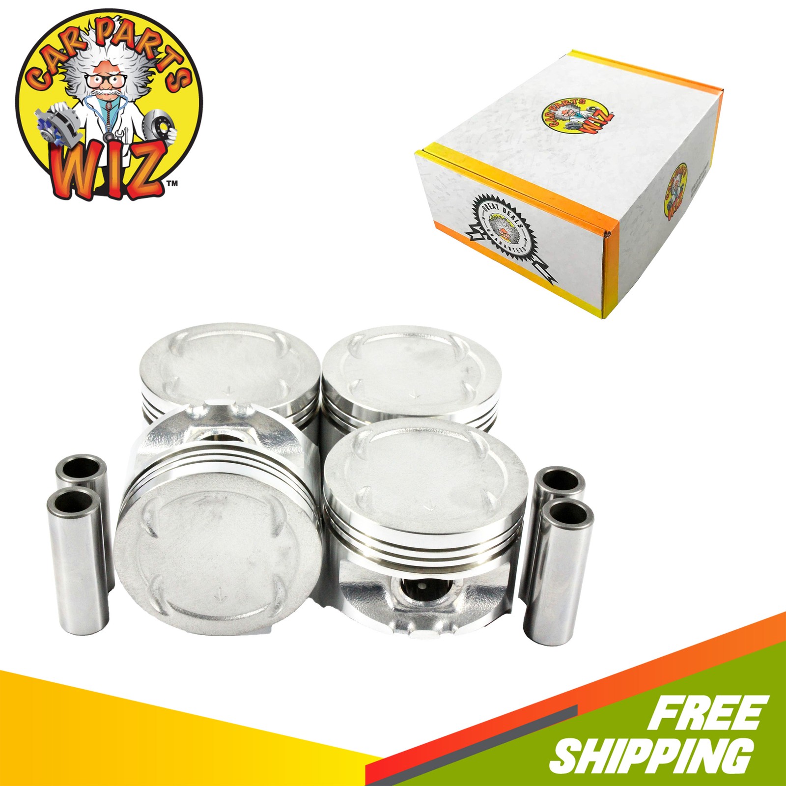 Engine Piston Set Fits 88-91 Honda Civic CRX 1.6L SOHC D16A6