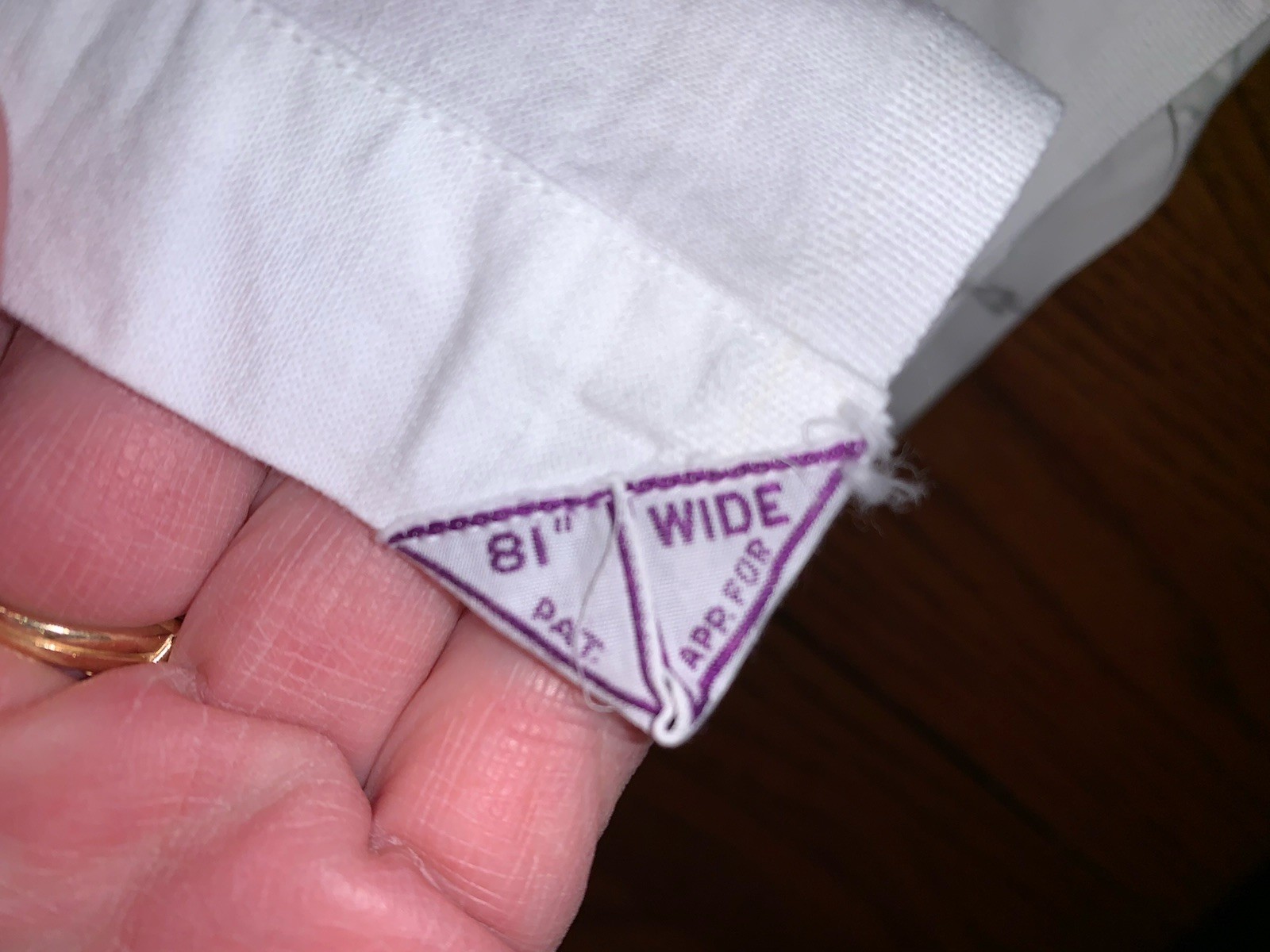 Vtg Lady Pepperell flat sheet double solid white 100% Heavy Cotton MCM 79 X 95