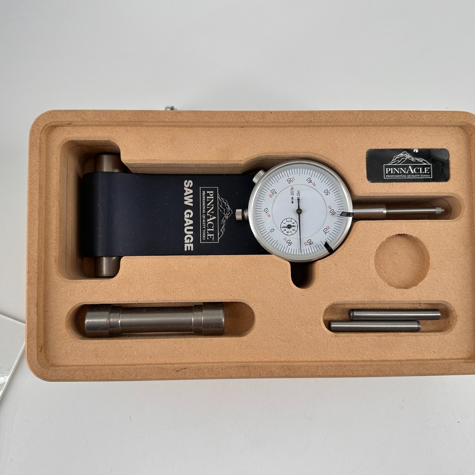 Pinnacle Saw Gauge Dial Indicator Tool w/ Case & Instructions – Table Saw Align