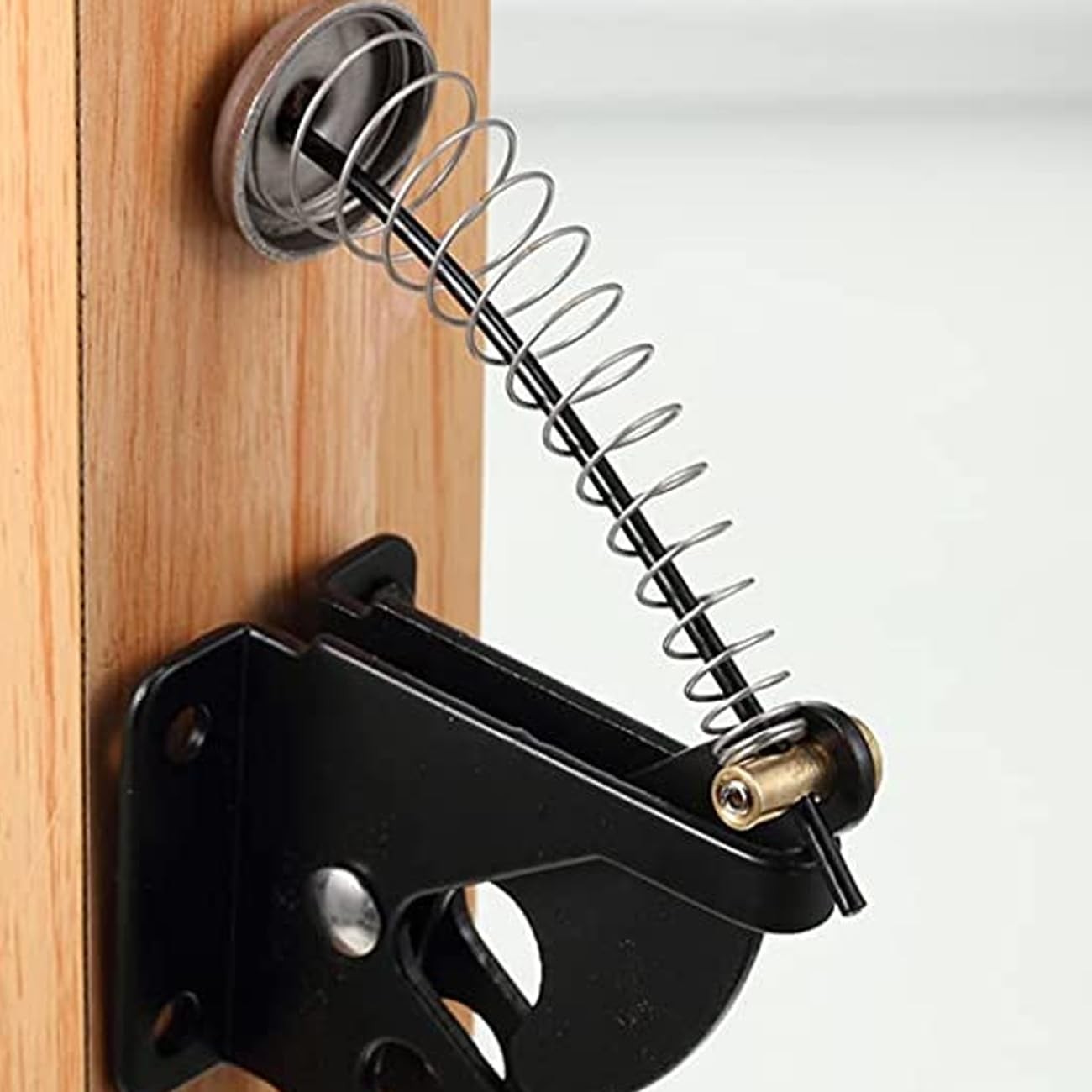 Gate Latch Cable Pulls Kit, Black Spring Loaded Adjustable Gate Latch Cable P...