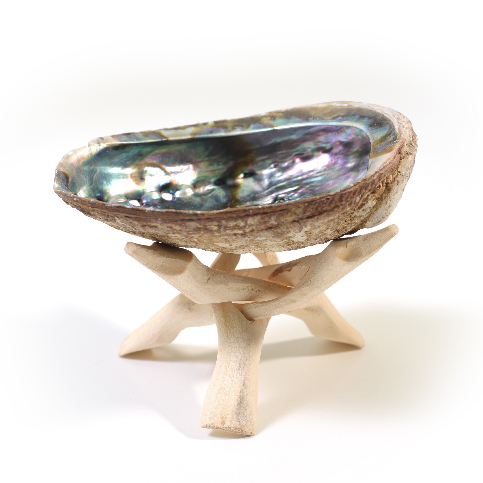 Tripod 6" Natural Eucalyptus Wood