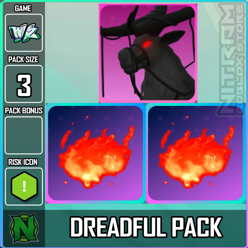 Roblox World Zero WZ - 3 PACK - DREADFUL REINDEER + 2x DREADFUL AURA