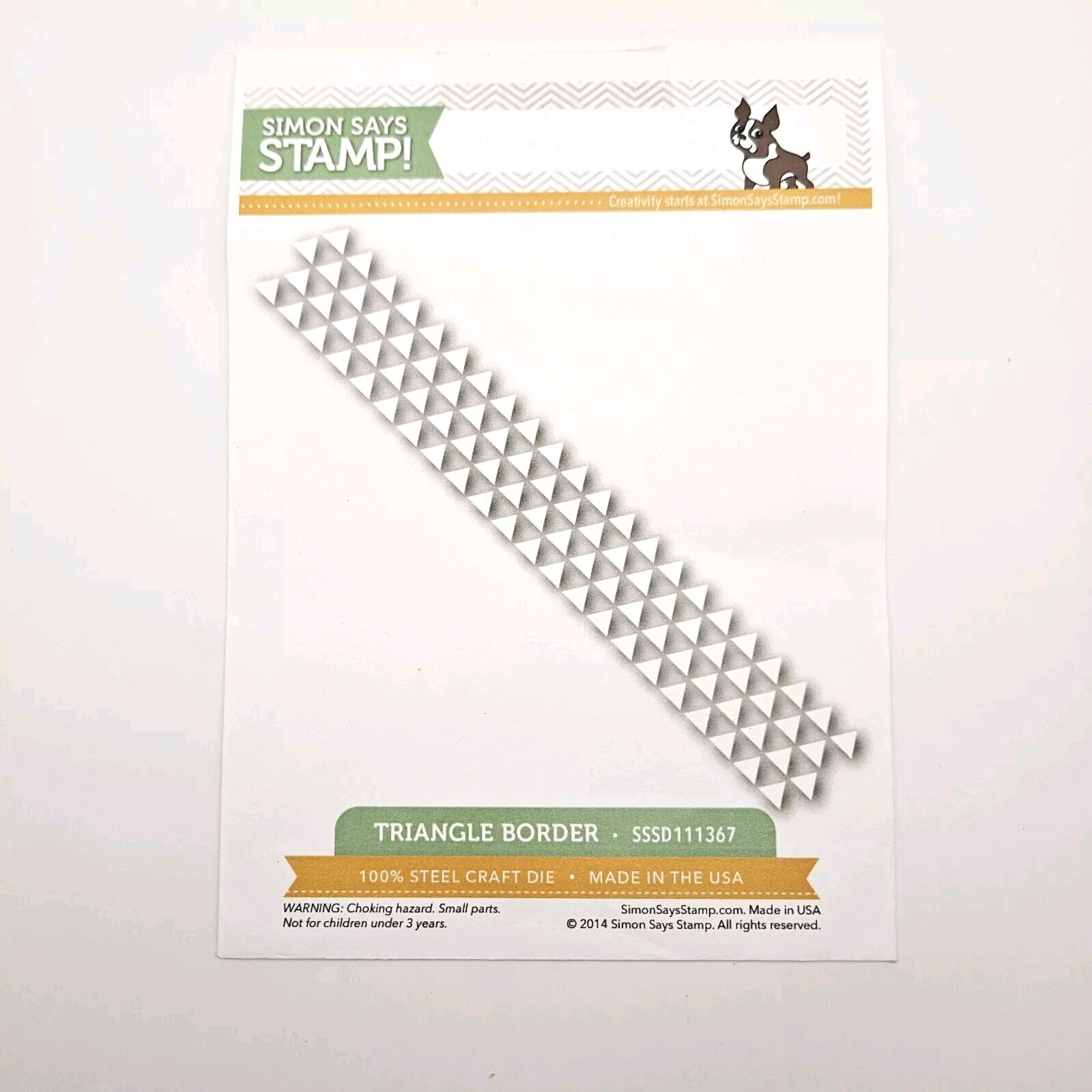 TRIANGLE PATTERN BORDER Simon Says Stamp Cutting Die Geometric Shape Texture um7