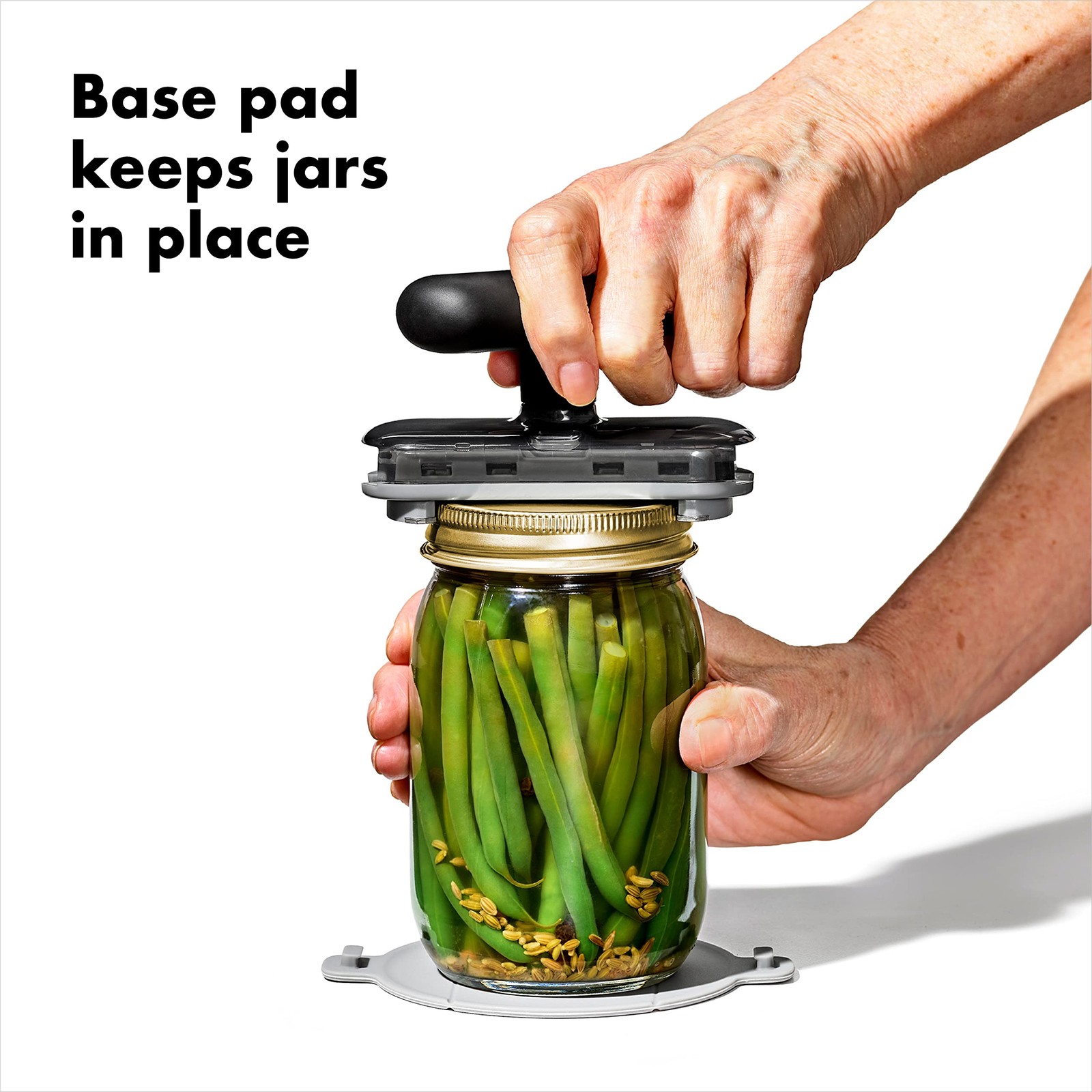OXO Good Grips Twisting Jar Opener with Basepad 1 Size, Black