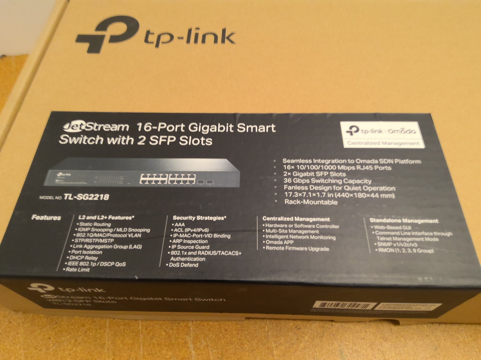 TP SG2218 16pt Jetstream Gigabit Smart Switch W 2 Sfp