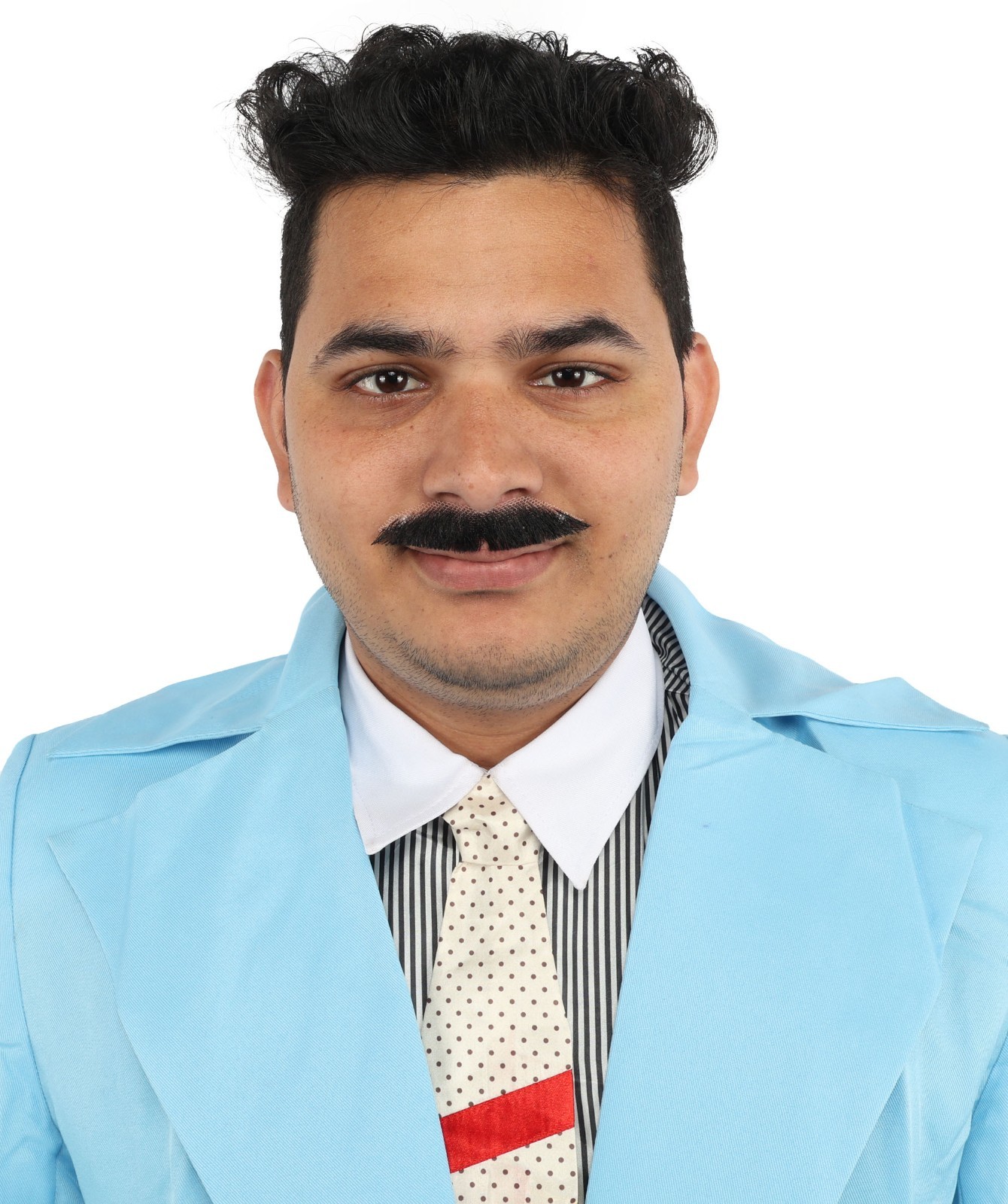 HPO Men's Human Hair Mustache Cosplay Facial Hair,M-1269