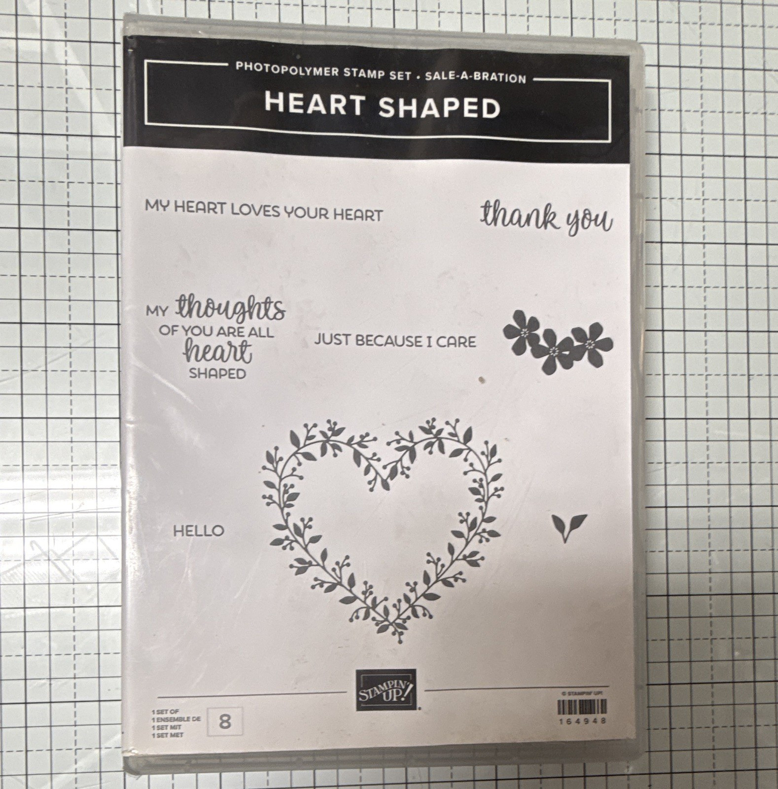 Stampin' Up! Heart Shaped Photopolymer Stamp Set, MPN 164948