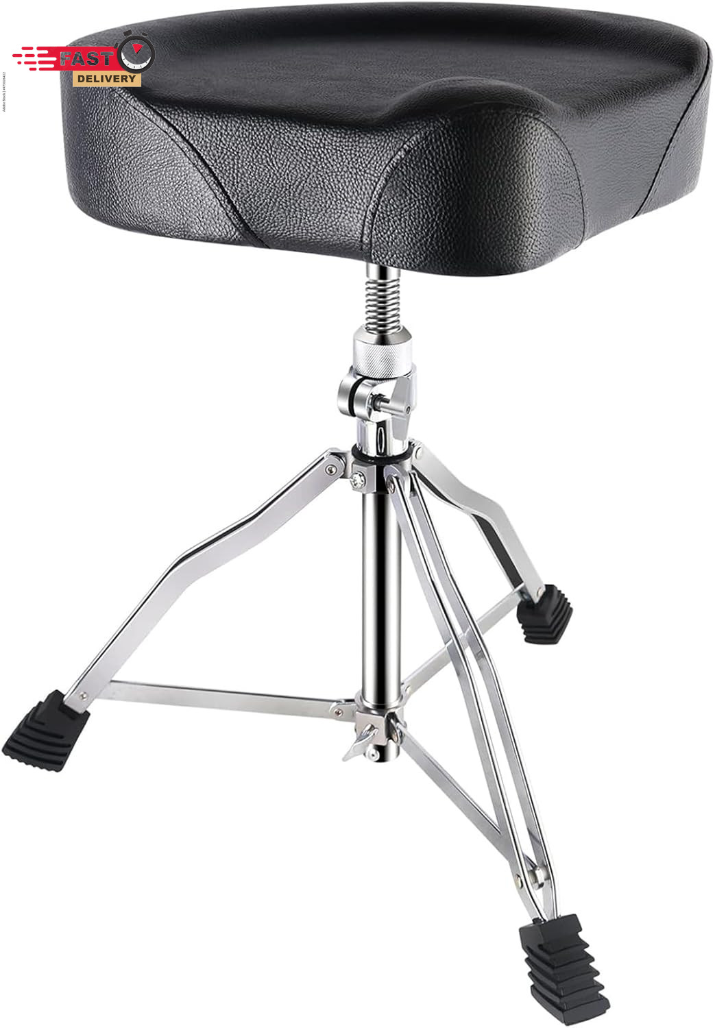 EASTROCK Drum Throne Adjustable Height, Drum Stools Rotatable Padded Motorcycle