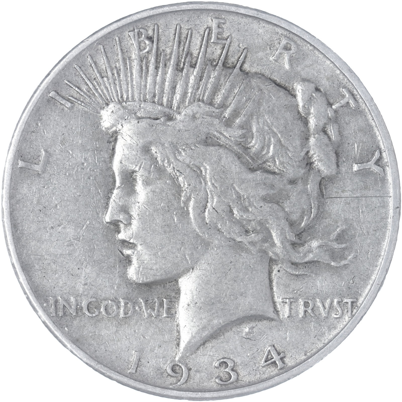1934 S Peace Dollar Fine See Pics K045