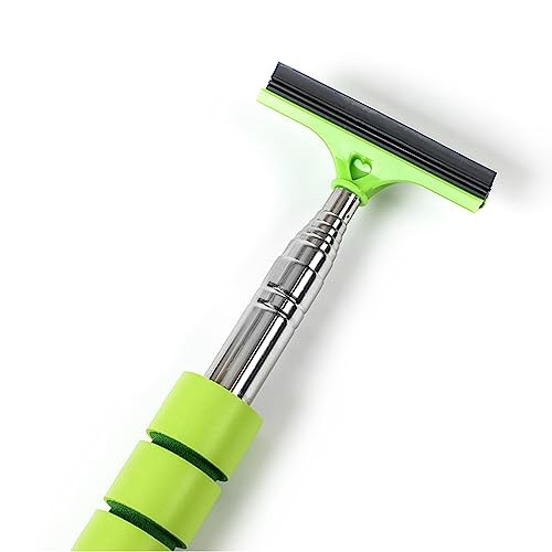 AICEL Car Side Mirror Squeegee - Rearview Mirror Wiper with Telescopic Green