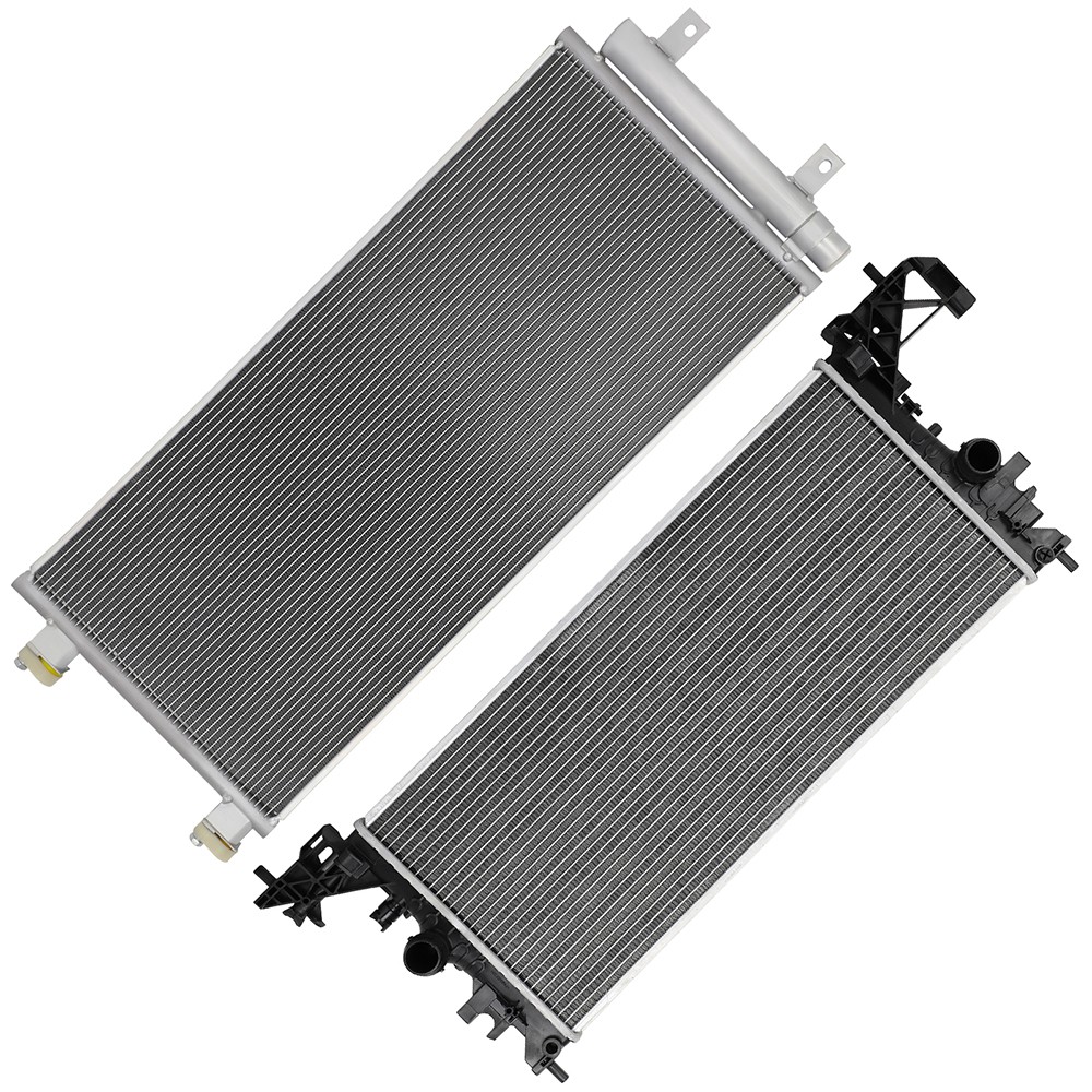 Aluminum Radiator & AC Condenser Cooling Kit For 2016 2017-2019 Chevrolet Cruze
