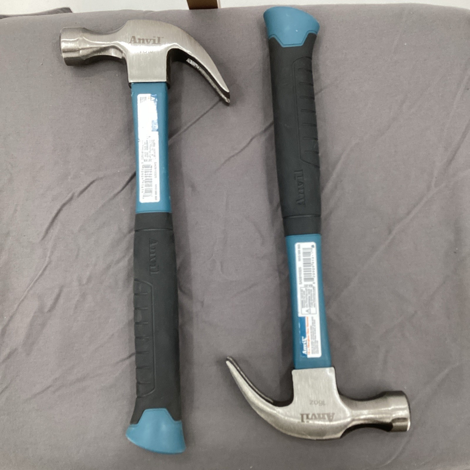 Lot of 2 Anvil 16 Oz. Fiberglass Claw Hammer Brand New!