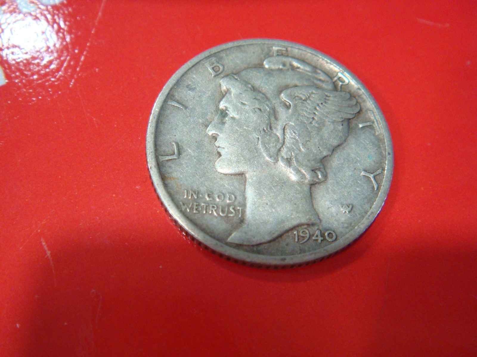 1940 S  Mercury Dime - decent album filler , actual coin in photo